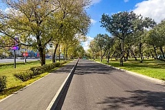 В сквере на западе Москвы обновили местный проезд